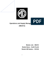 Operations and Supply Management Individual Report