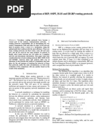 On The Performance Comparison of RIP, OSPF, IS-IS and EIGRP Routing Protocols