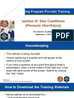 Quality Reporting Program Provider Training: Section M: Skin Conditions (Pressure Ulcer/Injury)