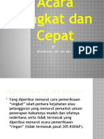 Pertemuan Ke 12 Pemeriksaan Acara Singkat Dan Cepat