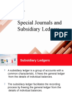 Special Journals and Subsidiary Ledgers
