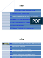 Index: External & Internal Factors of Productivity External & Internal Factors of Productivity