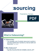 Outsourcing: Presented By: Numaan, Gulrez, Tarun, Raman