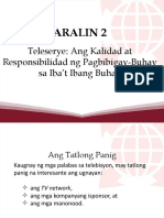 2 Teleserye Ang Kalidad at Responsibilidad NG Pagbibigay-Buhay Sa Iba't Ibang Buhay