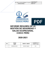 Informe Resumen Gestión Seguridad y Salud Ocupacional 2019-2020