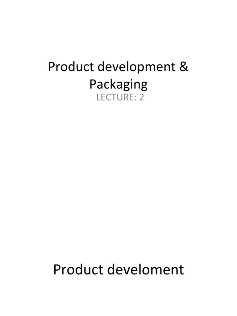 Product Development & Packaging | PDF | Packaging And Labeling ...