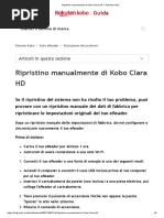 Ripristino manualmente di Kobo Clara HD – Rakuten Kobo