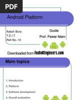 Download Android Platform PPT by Aditya Kumar SN51630706 doc pdf