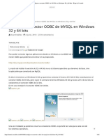 Configurar Conector ODBC de MYSQL en Windows 32 y 64 Bits