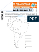 Ficha de Peru en America para Segundo de Primaria
