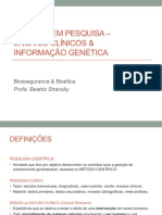 Aula Bioetica em Pesquisa