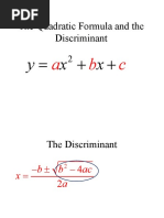 Discriminant b2 4ac