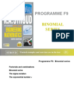Programme F9: Binomial Series