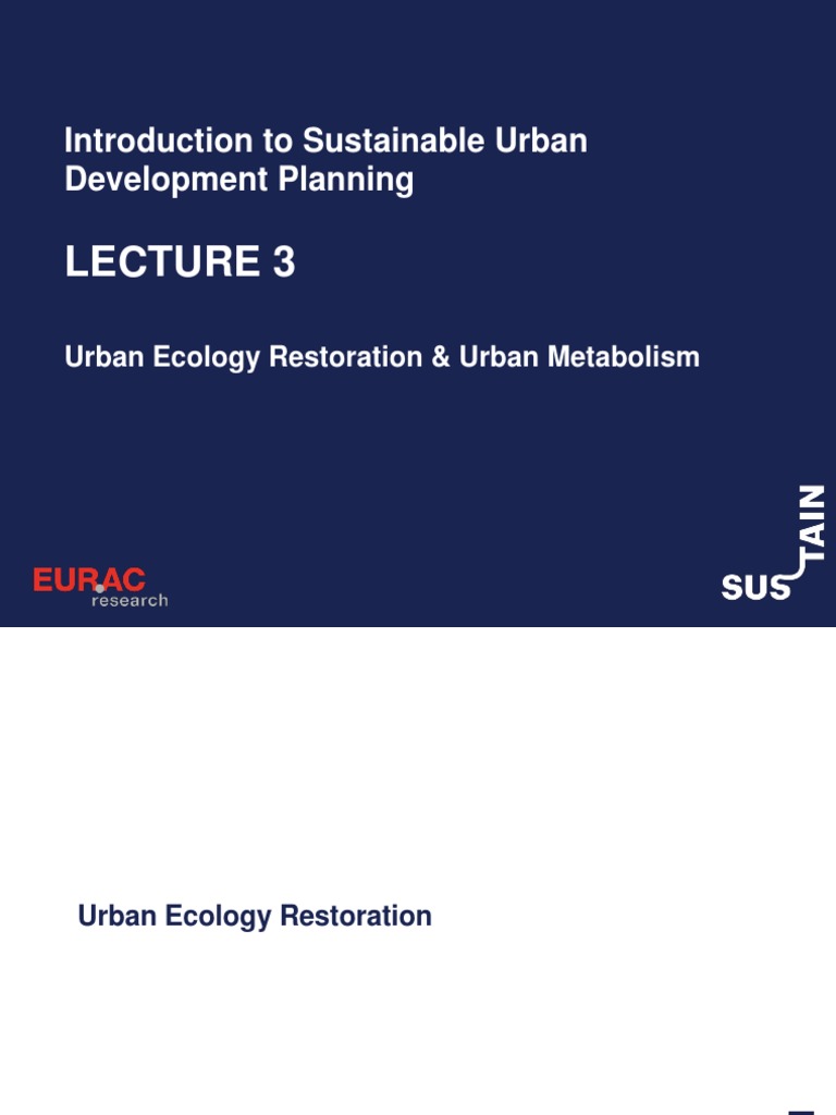 Urban Ecology and Sustainable Development | PDF | Life Cycle Assessment ...