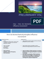 Preliminary HSC Pdhpe: CQ3 - How Do Biomechanical Principles Influence Movement?