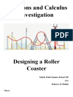 Functions and Calculus Investigation: Designing A Roller Coaster