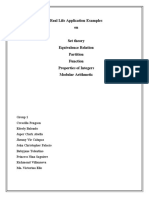 Real Life Application Examples On Set Theory Equivalence Relation Partition Function Properties of Integers Modular Arithmetic