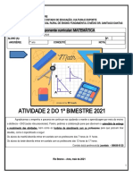 7 Ano - AP2 - MATEMÁTICA Leonésio - Nivelamento - Potencias - Multiplos e Divisores