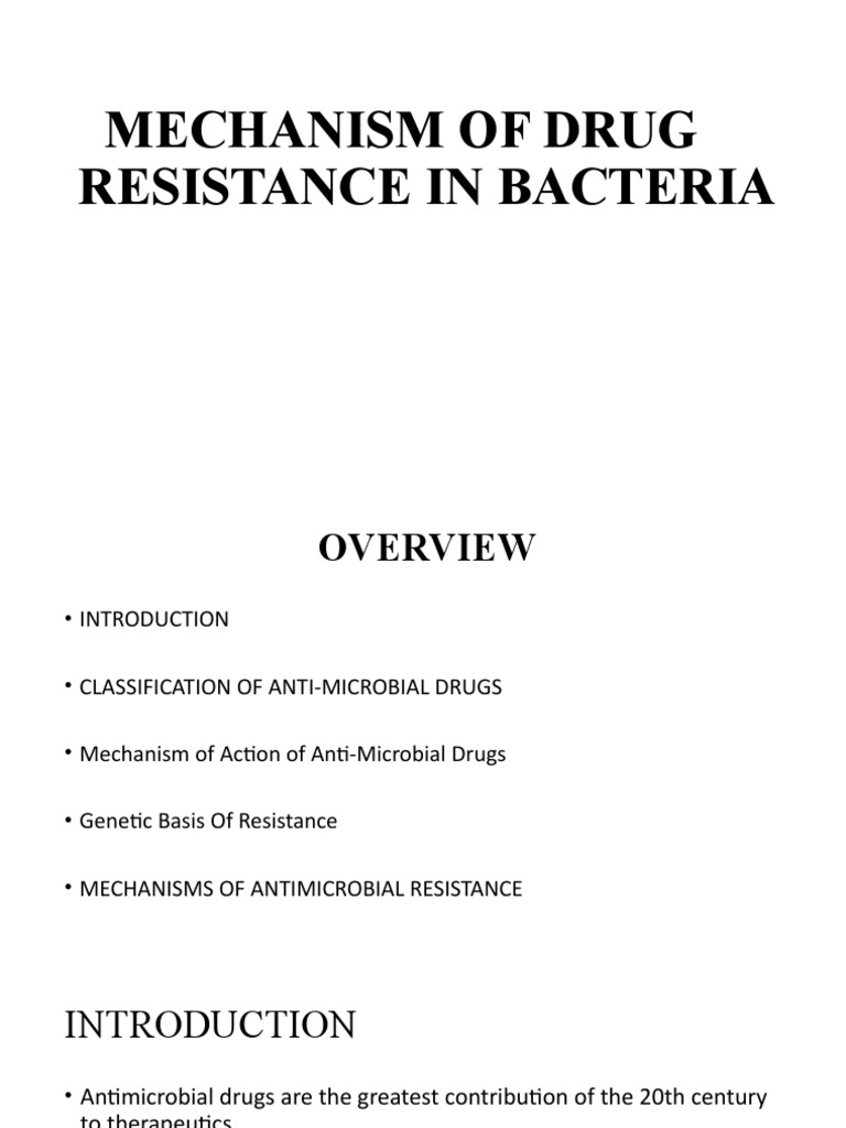Mechanism of Drug Resistance | PDF | Beta Lactamase | Antimicrobial ...