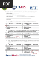 Facility Service Assessment Tool For Primary Care Facilities
