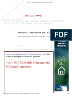 Materials Management MCQs and Answers 2021
