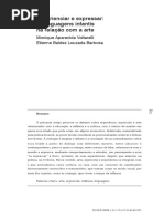 VOLTARELLI BARBOSA - Experienciar e expressar as linguagens infantis na relacao com a arte