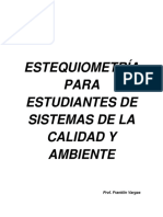 Estequiometría para Estudiantes de Sistemas de La Calidad Y Ambiente