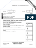 University of Cambridge International Examinations General Certificate of Education Ordinary Level