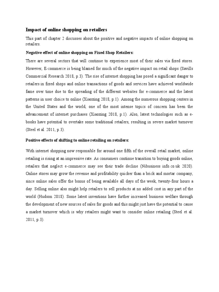 Online Shopping's Impact on Retailers | PDF | Online Shopping | Retail