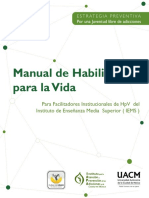 Manual de Habilidades Para Vida, Fue Elaborado Para Apoyar a Los Facilitadores México