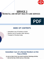 SERVICE 2.neonatal and Infant Health Care Services