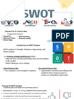 SWOT Analysis Presentation Group A