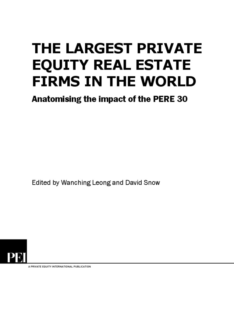 Largest Private Equity Real Estate Firms | PDF | Private Equity ...