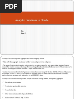 Analytic Functions in Oracle