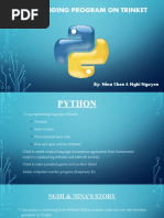 Python Coding Program On Trinket: By: Nina Chen & Nghi Nguyen