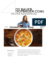 Healthy Recipe From Joy Bauer's Food Cures Chicken Noodle Soup