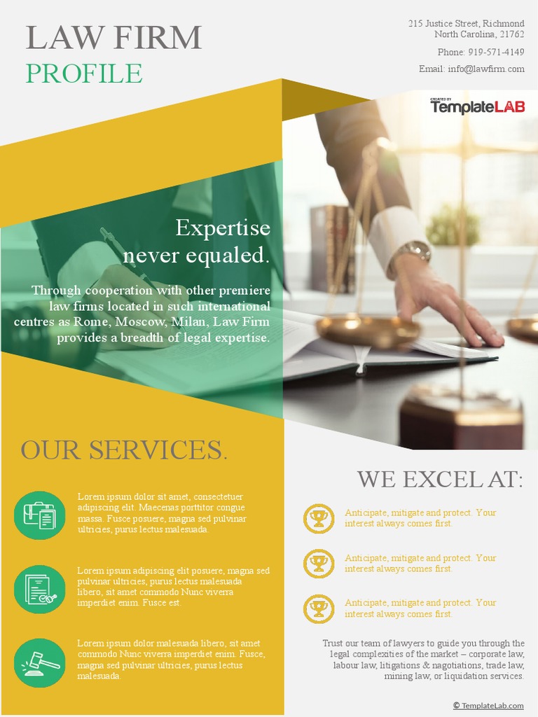 Law Firm Profile Template | PDF | Business