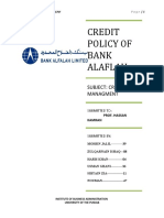 Credit Policy of Bank Alaflah