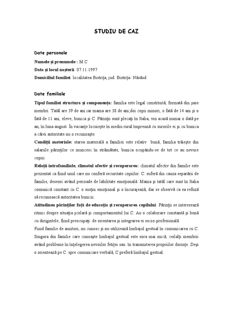 Studiu de Caz PDF