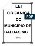 Lei Orgânica Do Município de Caldas 2007