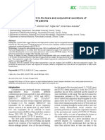 Detection of Sars-Cov-2 in The Tears and Conjunctival Secretions of Coronavirus Disease 2019 Patients