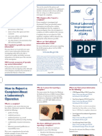 Complaints: Clinical Laboratory Improvement Ame Ts (CLIA)