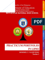 Department of Education: Practicum Portfolio in Ldm2