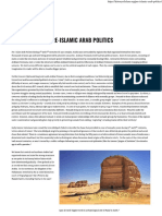 Pre-Islam Arab Politics - History of Islam
