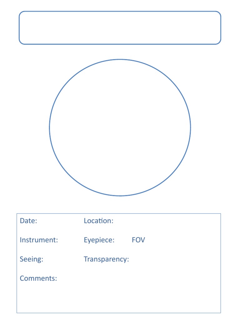Eyepiece Observation Log Template | PDF