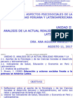 UNIDAD II ASPECTOS PSICOSOCIALES DE LA REALIDAD PERUANA Y LATINOAMERICANA ICA AGOSTO 11,12 2017