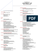 ISO 9001 certified equipment list