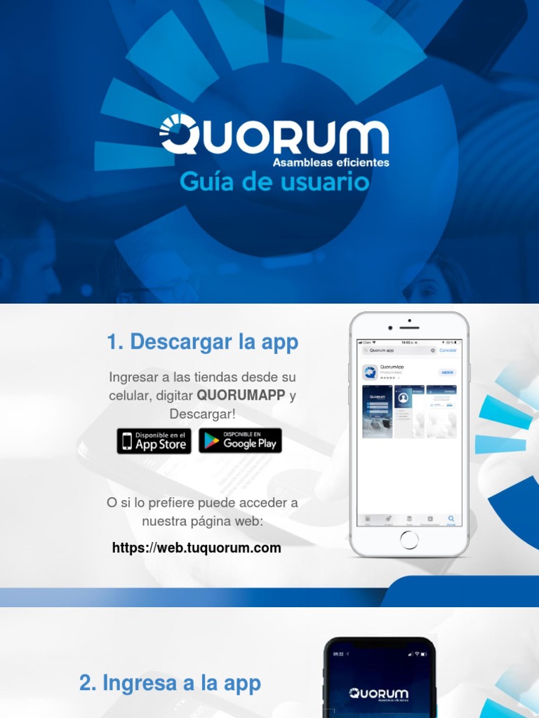 Guia Usuario Votaciones Quorum App | PDF