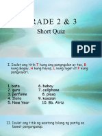 Filipino 2&3 - Quiz