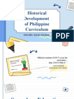 Historical Development of Philippine Curriculum